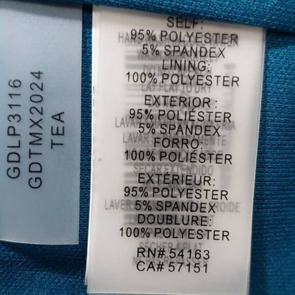 GUESS SZ 16 XL Plus teal gold textured vneck long sleeve ruched dress NWT B137 - Picture 5 of 8